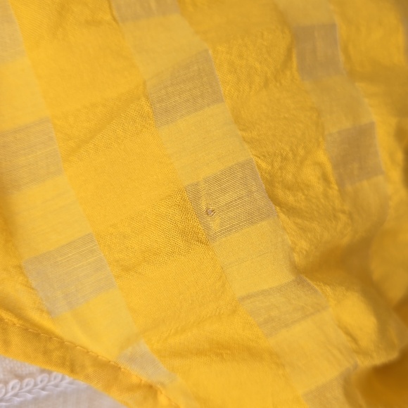 Anthropologie Maeve Yellow Gingham Smocked Halter Neck Plunge Tank Size Large - Picture 6 of 11